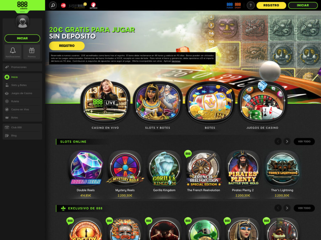 Juegos Sobre Casino Con 888 casino online el fin de Eximir De balde